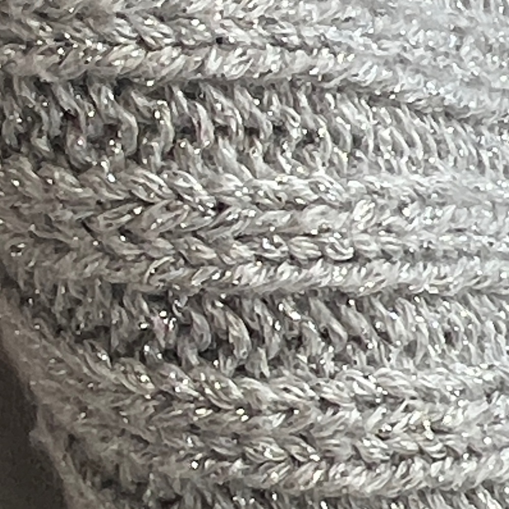 Chico's Light Gray Ribbed Sweater Shrug - Picture 3 of 8